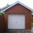 red bricked garage